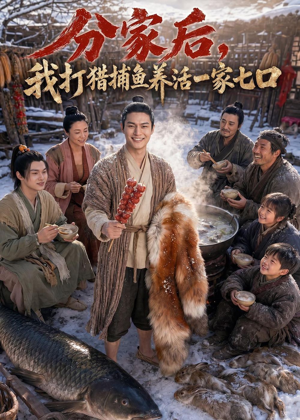 分家后，我打猎捕鱼养活一家七口